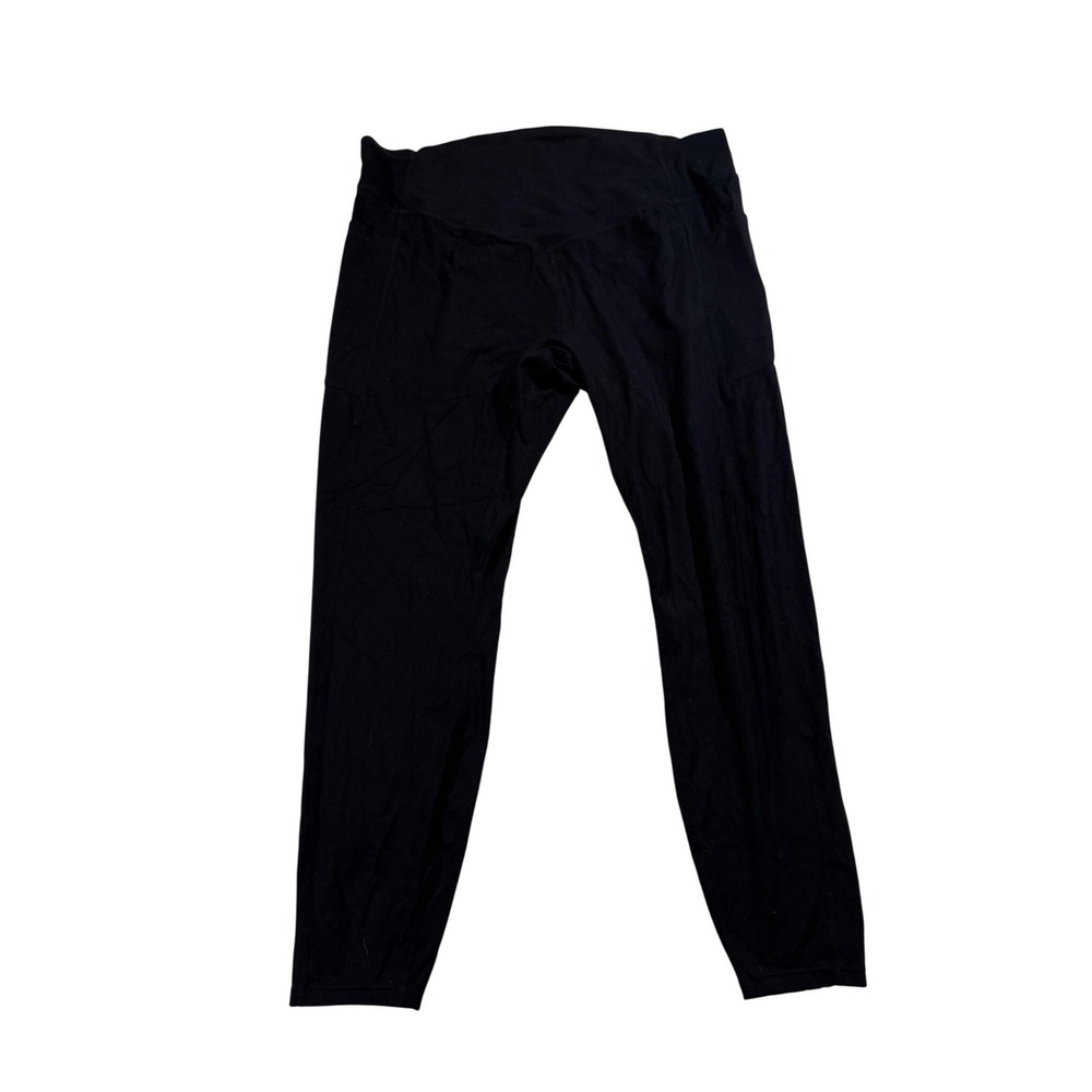 Halara Leggings 1X Black High Waisted Crossover Athleisure Run Activewear